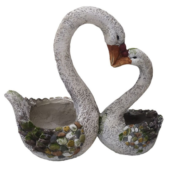 Decoration Gecco W1943, Swans, magnesium, 44 cm