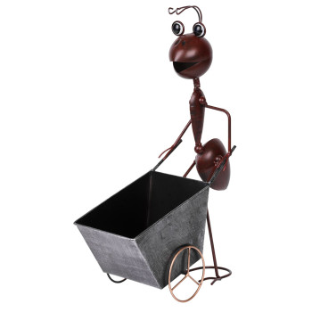 Декоративная садовая фигурка Meссo 4212, Муравей с тележкой, 46 см, листовой металл
