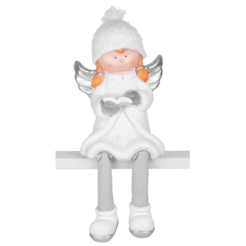 Рождественская фигурка, Ангел с книгой, 22х20х32,5 см, керамика.