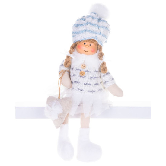 Christmas decoration XmMX667, Children, white, 22 cm Christmas decoration XmMX667, Children, white, 22 cm