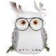 Сова MagicHome, 13х16х15см, белый, пух