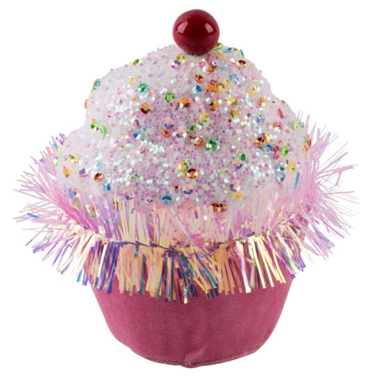 Украшение MаgiсHome Cаndy Line, Маффин, розовый, 7x7x11 см, подвесное.