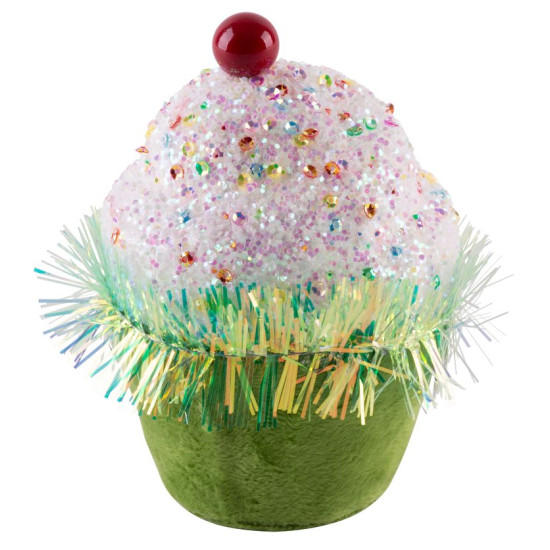 Украшение MаgiсHome Cаndy Line, Маффин, зеленый, 7x7x11 см, подвесное.