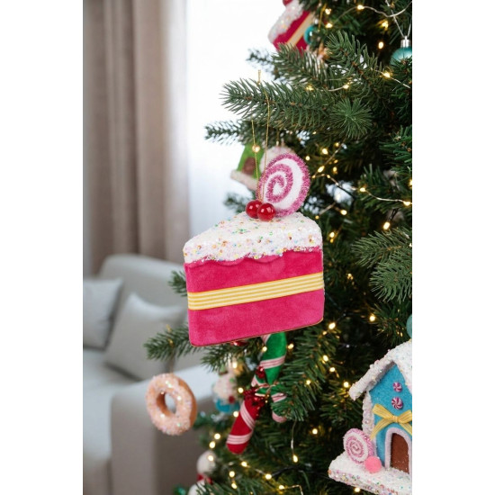Rotājums MagicHome Candy Line, cepums, rozā, 13x9x15 cm, piekarināms Rotājums MagicHome Candy Line, cepums, rozā, 13x9x15 cm, piekarināms