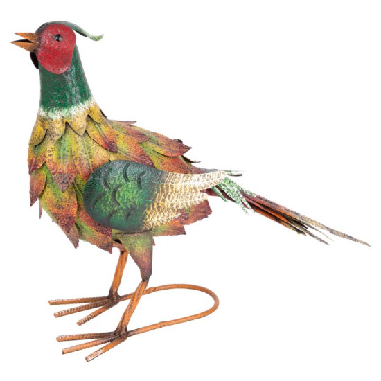 Decoration Mecco, Pheasant, 39,5 cm, sheet metal