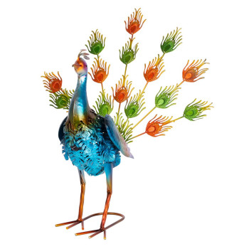 Decoration Mecco, Peacock, 53 cm, sheet metal