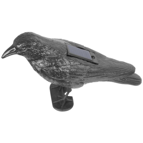 Plasic bird Black raven, solar