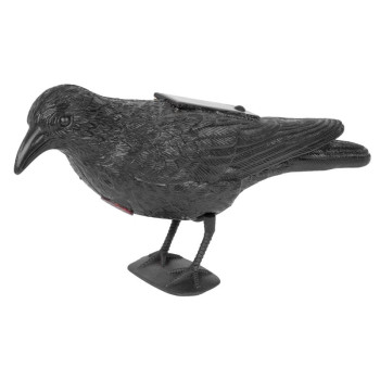 Пугало Ворон черный, солнечная батарейка, звуковое