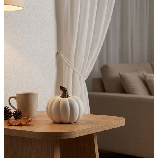 Украшение MagicHome Nature, Тыква белая, терракота, 7,5x7,5x10 см