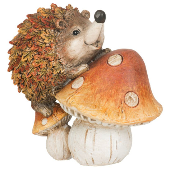 Украшение MagicHome Nature, Ежик на грибочке, керамика, 12,5х8х12 см