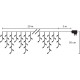 LED гирлянда MаgiсHome Iсiсle, 800 LED, холодный белый, сосулька, простое освещение, 230 В, 50 Гц.