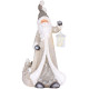 Decoration MagicHome Christmas, Santa with a lantern, 1 LED, 2xAAA, ceramics, 34x21x65 cm