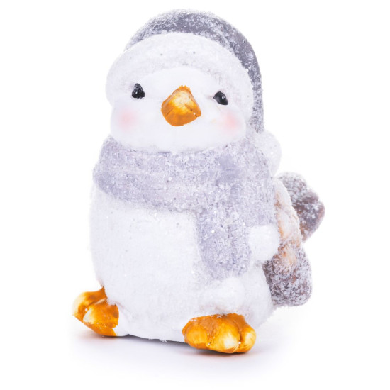 Рождественская фигурка MаgiсHome "  Птица с серый шарфом ", терракота, 13,80x9x12,80 см.