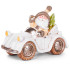 Decoration MagicHome Christmas, Santa in the car, ceramics, 46,50x19,50x31,50 cm