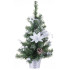 Рождественская елка MаgiсHome, декоративная, серебро, цветы, 30 см.