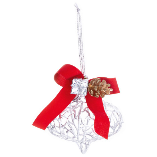 Decoration MagicHome Christmas, silver, 10x15 cm Decoration MagicHome Christmas, silver, 10x15 cm