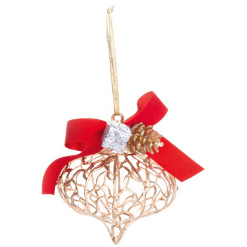 Dekorācija MagicHome Ziemassvētki, zelts, 10x15 cm