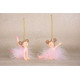 Рождественское украшение MаgiсHome , Балерины, розовые, полирезина, подвесные, 9x4x7,5 см, 2 шт.