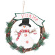 Рождественское украшение MаgiсHome , Венок со снеговиком, подвесное, 37 см.