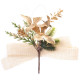 Декоративная ветка MagicHome с бабочками и джутовой лентой, золото, 19 см, в упаковке 6 шт.