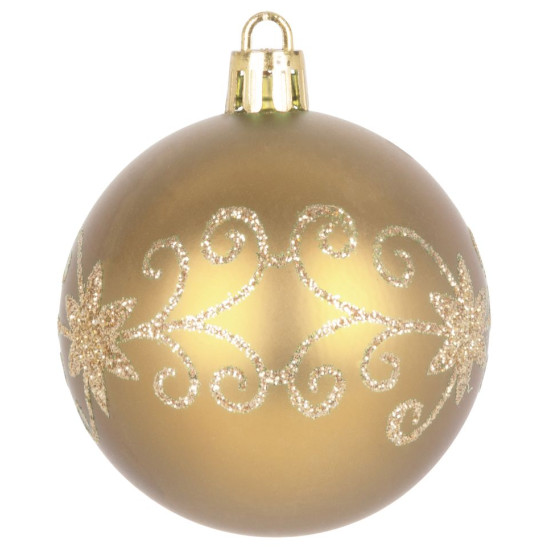 Globusi MagicHome Christmas, 20gab, 6 cm, zelts, uz Ziemassvētku eglītes