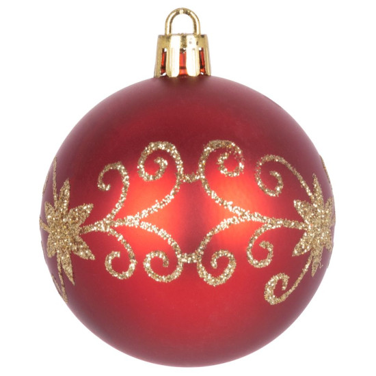 Шары MаgiсHome сhristmаs, 20 шт, 6 см, красные, на елку.