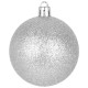 Globes MagicHome Christmas, 20 pcs, 6 cm, silver, on the Christmas tree Globes MagicHome Christmas, 20 pcs, 6 cm, silver, on the Christmas tree