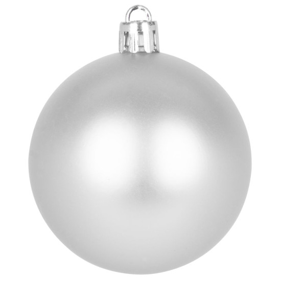 Globes MagicHome Christmas, 20 pcs, 6 cm, silver, on the Christmas tree Globes MagicHome Christmas, 20 pcs, 6 cm, silver, on the Christmas tree