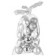 Globes MagicHome Christmas, 20 pcs, 6 cm, silver, on the Christmas tree Globes MagicHome Christmas, 20 pcs, 6 cm, silver, on the Christmas tree