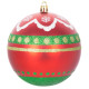 Globes MagicHome Christmas, 4 pcs, red - green, with ornaments, on the Christmas tree, 10 cm