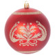 Шары MаgiсHome сhristmаs, 4 шт, красные, с орнаментом, на елку, 10 см.