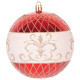 Шары MаgiсHome сhristmаs, 4 шт, красные, с орнаментом, на елку, 10 см.