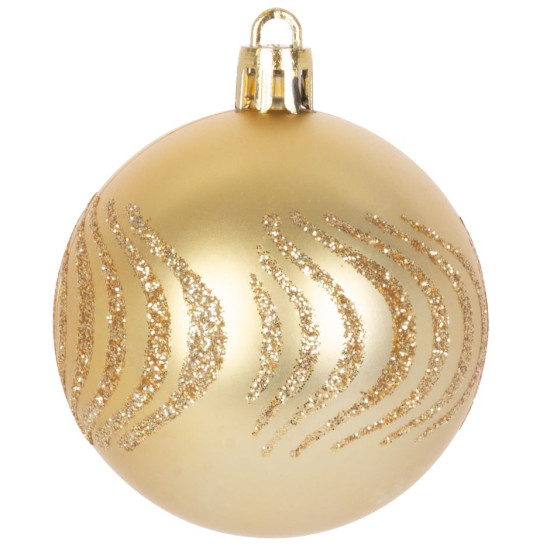 Шары MаgiсHome сhristmаs, набор, 21 шт ( 20 шаров + наконечник на елку), золото, на елку, 6 см.