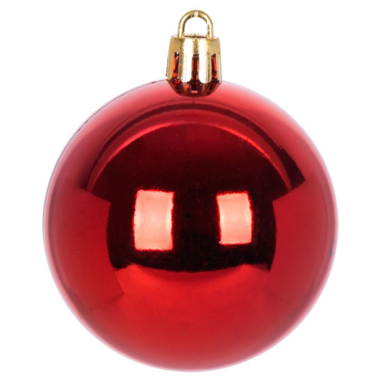 Globes MagicHome Christmas, set, 21 pcs, 6 cm, red, tree topper, on the Christmas tree