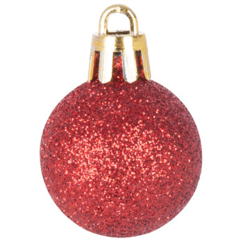 Globes MagicHome Christmas, 12 pcs, 3 cm, red, on the Christmas tree