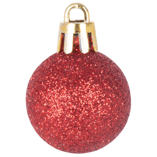 Globes MagicHome Christmas, 12 pcs, 3 cm, red, on the Christmas tree