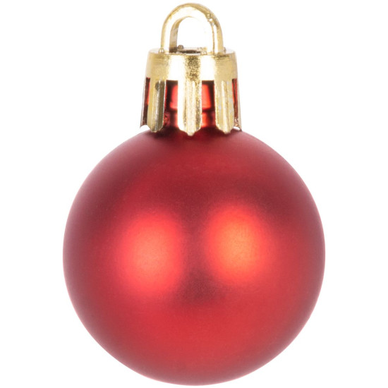 Globes MagicHome Christmas, 12 pcs, 3 cm, red, on the Christmas tree