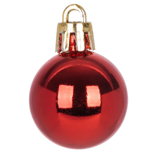 Globes MagicHome Christmas, 12 pcs, 3 cm, red, on the Christmas tree