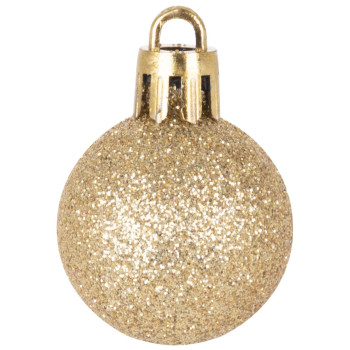 Globes MagicHome Christmas, 12 pcs, 3 cm, gold, on the Christmas tree