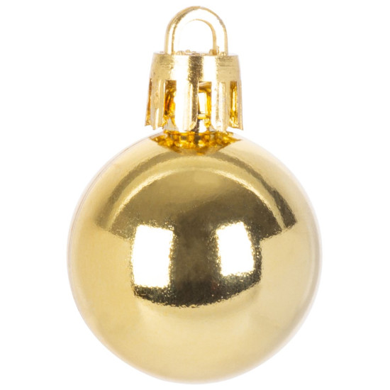 Ziemassvētku rotājumi MagicHome, 12 gab, 3 cm, zelts, uz Ziemassvētku eglītes