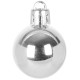Globes MagicHome Christmas, 12 pcs, 3 cm, silver, on the Christmas tree Globes MagicHome Christmas, 12 pcs, 3 cm, silver, on the Christmas tree