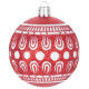 Globes MagicHome Christmas, 8 pcs, 6 cm, red with white ornament, on the Christmas tree Globes MagicHome Christmas, 8 pcs, 6 cm, red with white ornament, on the Christmas tree