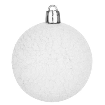 Globes MagicHome Christmas, 10 pcs, white, on the Christmas tree, 6 cm