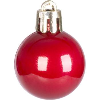 Egles rotājumi MagicHome Christmas, 24gb, komplekts, sarkans, uz eglītes, 3 cm