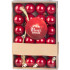 Globes MagicHome Christmas, 24 pcs, set, red, on the Christmas tree, 3 cm