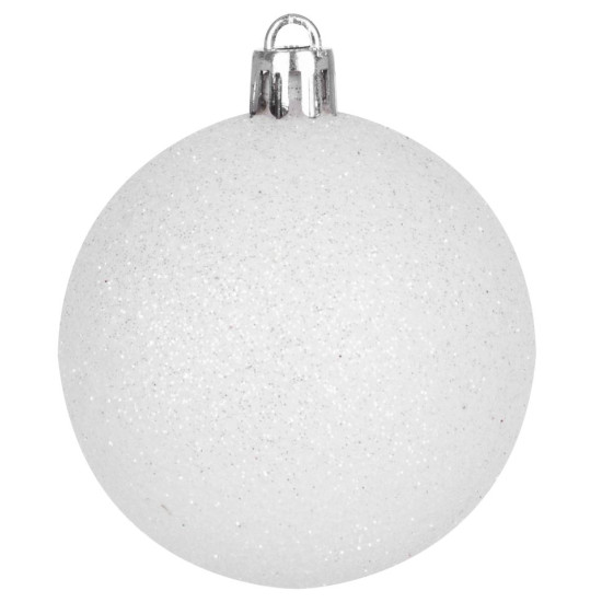 Globes MagicHome Christmas,10 pcs, white, on the Christmas tree, 6 cm