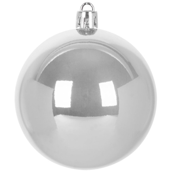Globes MagicHome Christmas, 8 pcs, silver, on the Christmas tree, 7 cm Globes MagicHome Christmas, 8 pcs, silver, on the Christmas tree, 7 cm