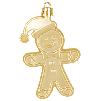 Елочное украшение MаgiсHome сhristmаs, набор, 12 шт, 8 см, пряничный человечек, золото, на елку.