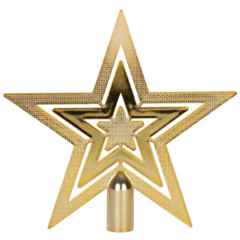 Украшение MagicHome Christmas, 1 шт, 20 см, звезда, золото, на елку