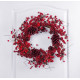 Рождественский венок MаgiсHome , из лозы и ежевики, красный, 60x60x15 см.